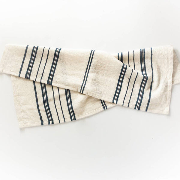 Avery Tea Towel - Navy Stripe