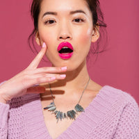 Kyanite Spike Necklace - Silver