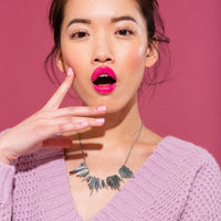 Kyanite Spike Necklace - Brass