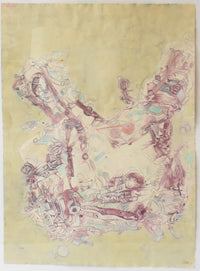 Russian Surrealist Drawing on Paper