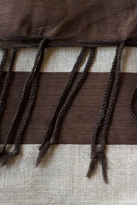 Handwoven Cotton Blanket - Brown & Beige