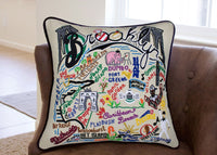 Hand Embroidered Pillow - Brooklyn