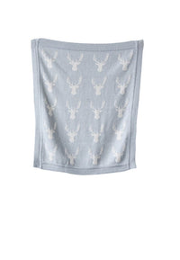 Deer Baby Blanket - Gray