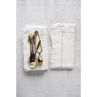Cream Fringed Napkin Set