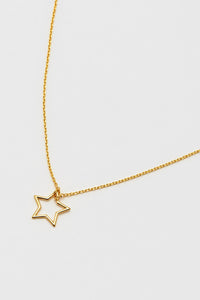 Open Star Necklace - Gold