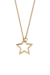 Open Star Necklace - Gold