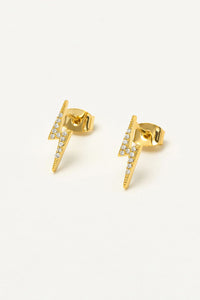 Jeweled Lightning Bolt Earrings