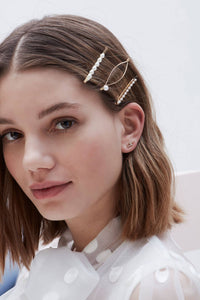 Jeweled Lightning Bolt Earrings
