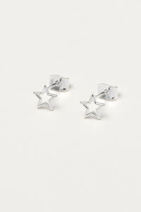 Open Star Stud Earrings