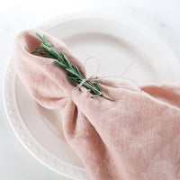 Stonewashed Linen Dinner Napkin - Blush