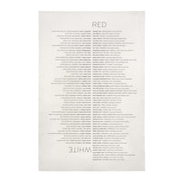 Wine List Linen Tea Towel
