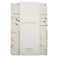 Oyster List Linen Tea Towel