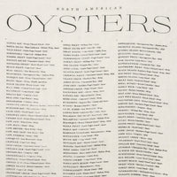 Oyster List Linen Tea Towel