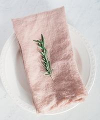 Stonewashed Linen Dinner Napkin - Blush