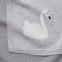 Swan with Crown Baby Blanket