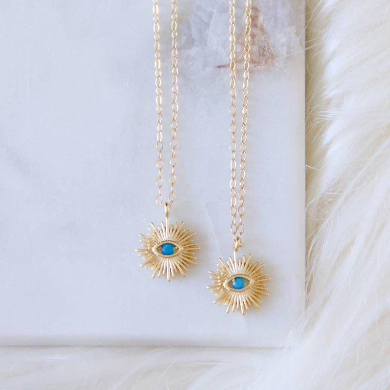 Evil Eye Sunburst Necklace