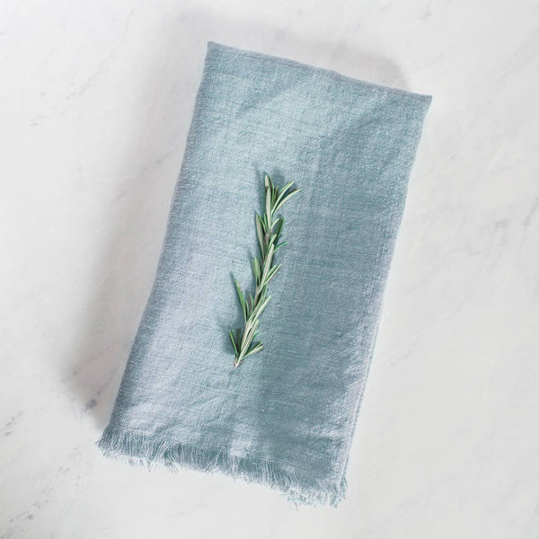 Stonewashed Linen Dinner Napkin - Light Blue