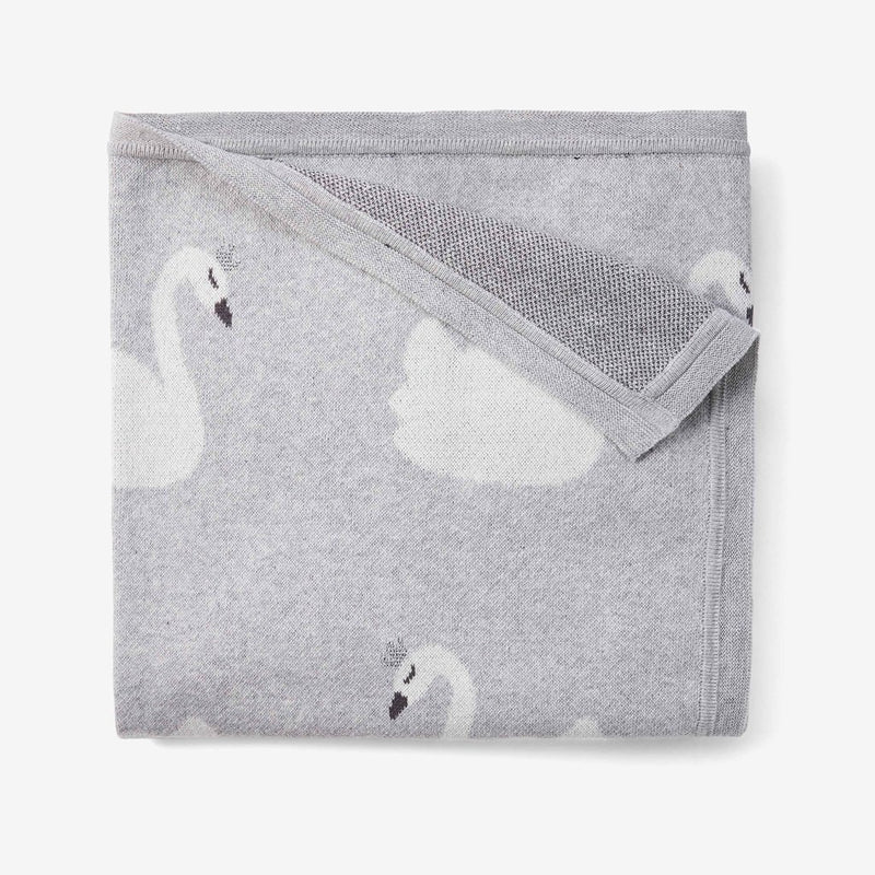 Swan with Crown Baby Blanket