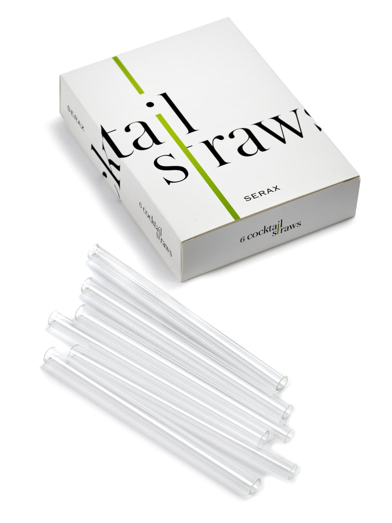 Glass Cocktail Straw Set