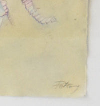 Russian Surrealist Drawing on Paper