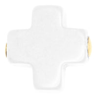 Swiss Style Cross Necklace - Off-White