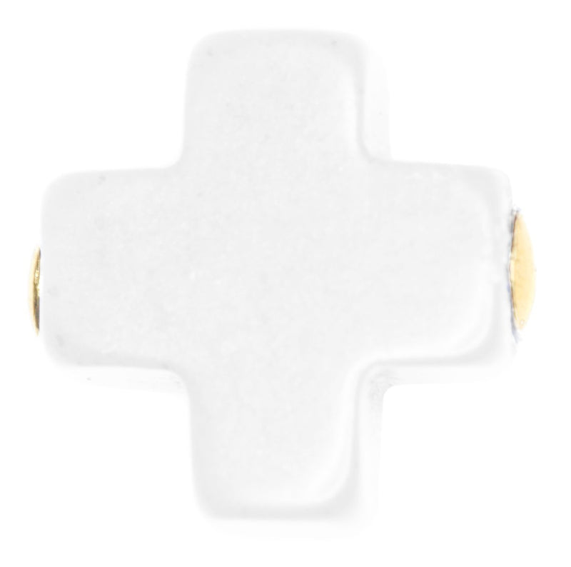 Swiss Style Cross Necklace - Off-White