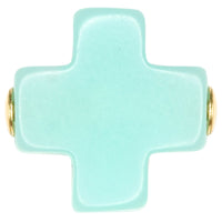 Swiss Style Cross Necklace - Mint