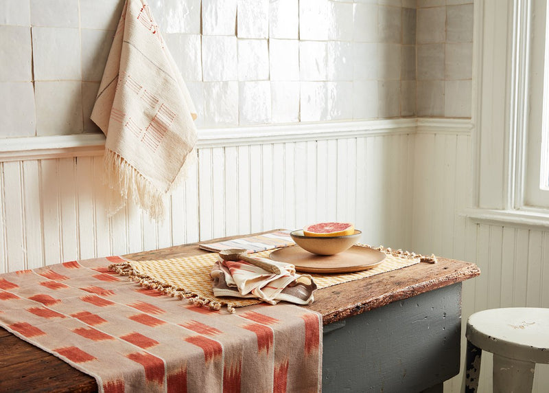 Blocks Towel - Rust