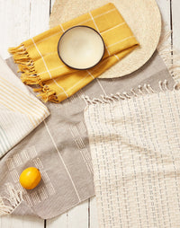 Blocks Towel - Beige