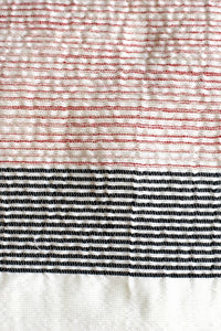 Handwoven Cotton Blanket - Red & Black Stripe