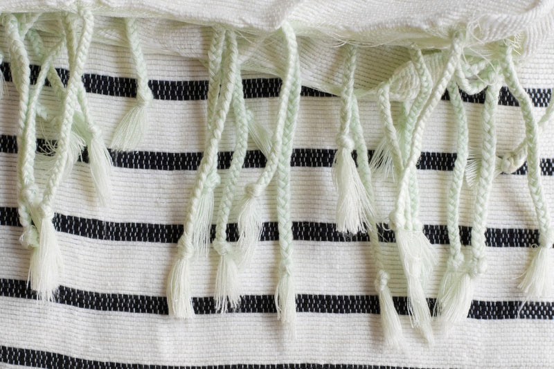Handwoven Cotton Blanket - Breton Stripe