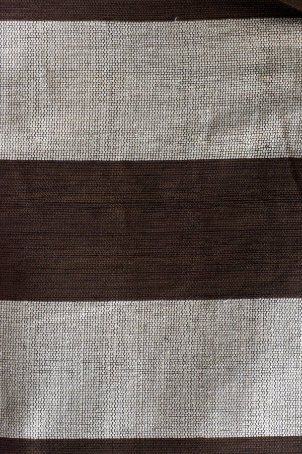 Handwoven Cotton Blanket - Brown & Beige