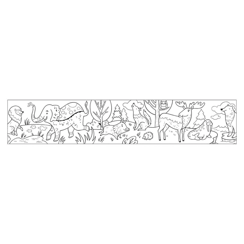Mini Coloring Roll - Animals of the World