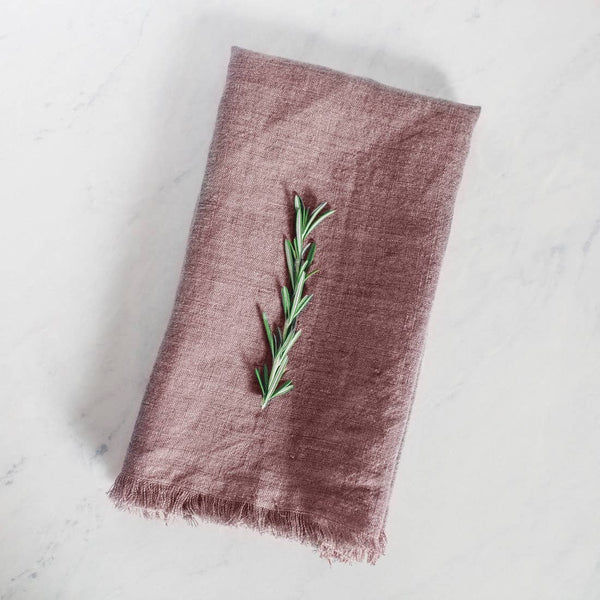 Stonewashed Linen Dinner Napkin - Ash Rose