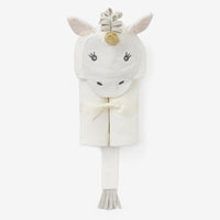 Baby Bath Wrap - White Unicorn