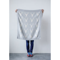 Deer Baby Blanket - Gray