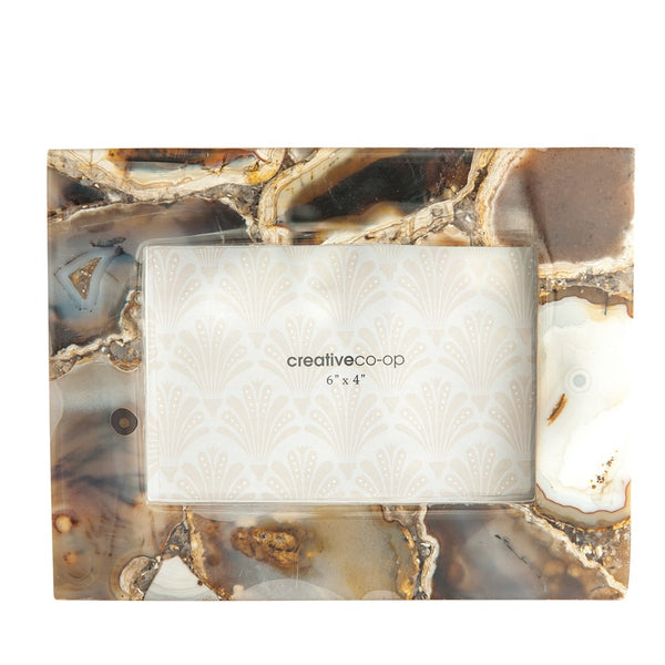 Agate Photo Frame - Brown