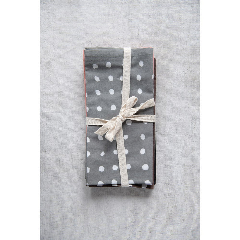 Cotton Polka Dot Napkin Set