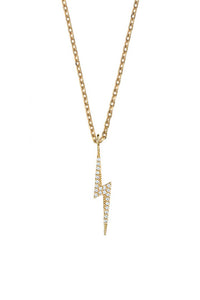 Jeweled Lightning Bolt Necklace