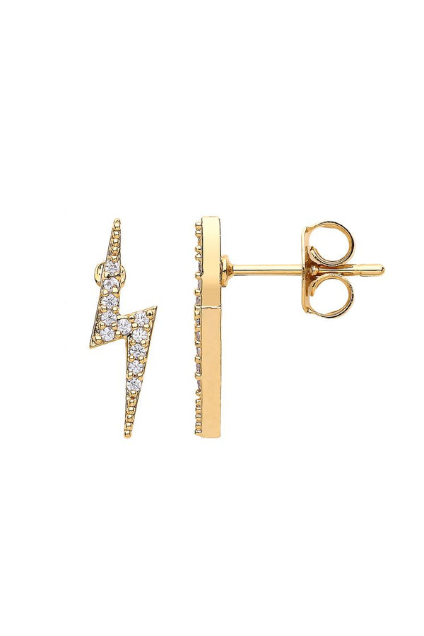 Jeweled Lightning Bolt Earrings