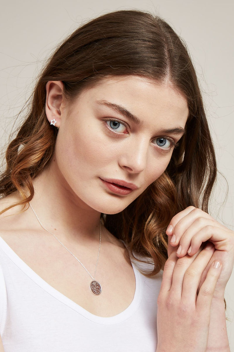 Jeweled Star Stud Earrings