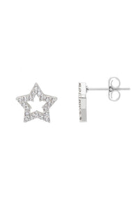 Jeweled Star Stud Earrings