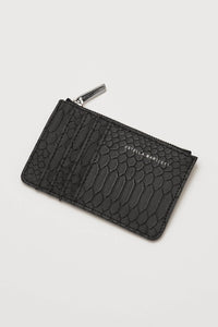 Card Purse - Black Snake Effect