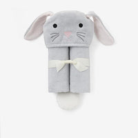 Baby Bath Wrap - Gray Bunny