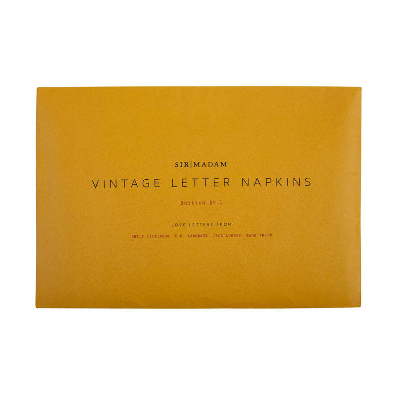 Love Letter Napkins - Emily Dickinson, D.H. Lawrence, Jack London & Mark Twain