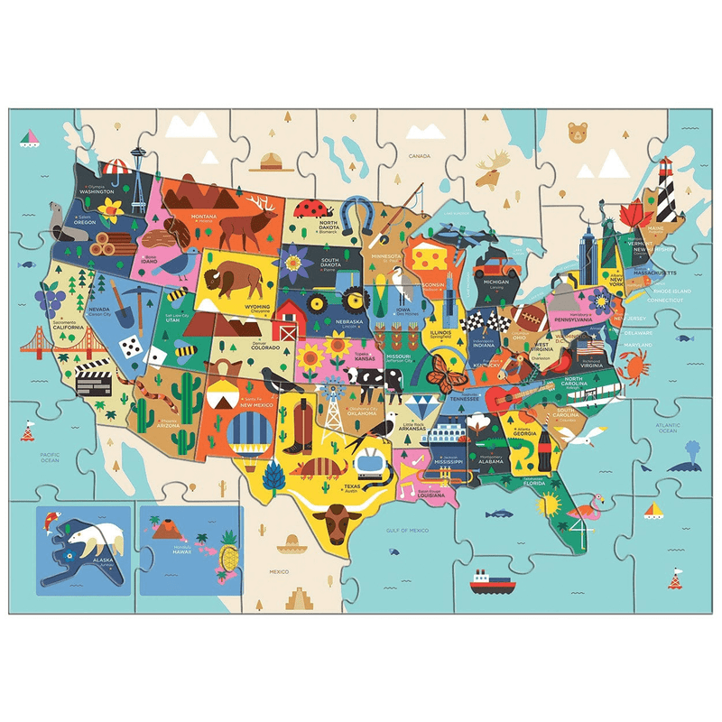 Map of the USA Geography Puzzle