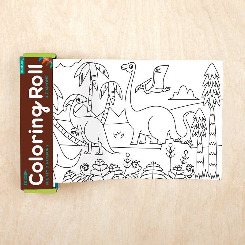 Mini Coloring Roll - Mighty Dinosaurs