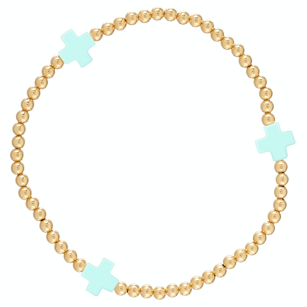 Swiss Style Cross Bracelet - Mint