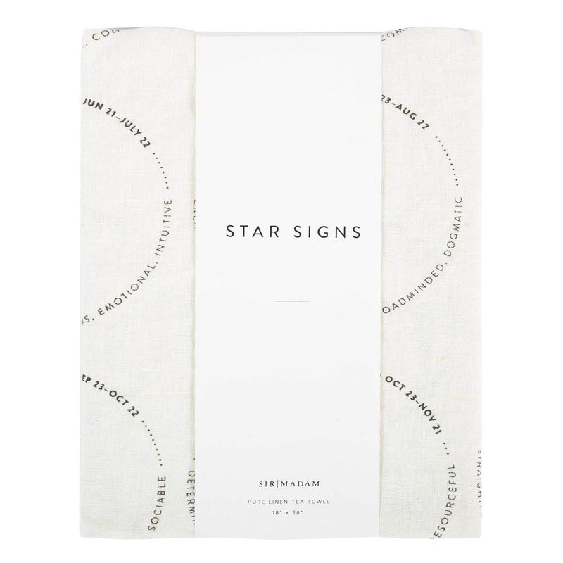 Astrology Linen Tea Towel